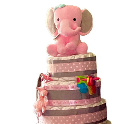 Amazing baby girl diaper cake