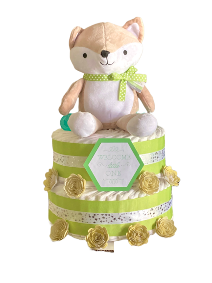 Gender Neutral Fox Diaper Cake